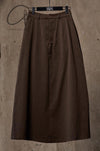 AVIVA JIFEI XUE low-waist A-line long skirt FW23-AMS-BR